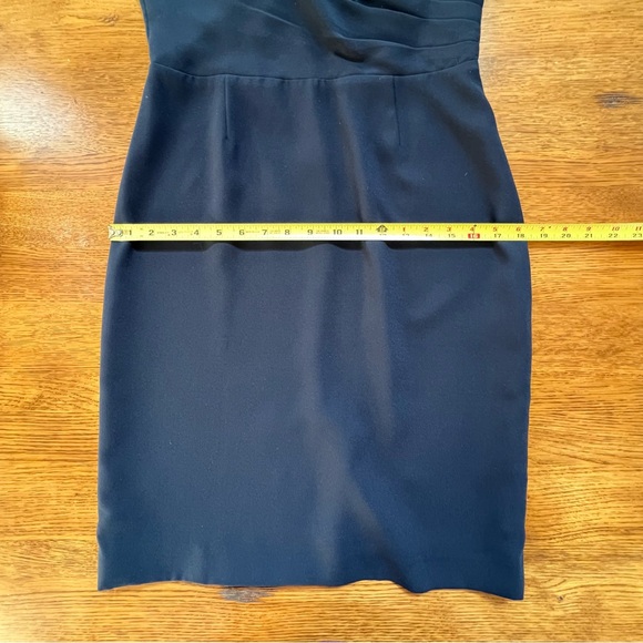 ⭐️ Brooks Brothers Navy Faux Wrap Cap Sleeve V Neck Dress Size 6 P - Picture 13 of 14